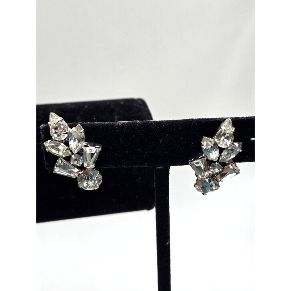 Vintage stunning Sherman Rhinestone Bracelet And Earrings Demi Parure Set - Picture 8 of 8